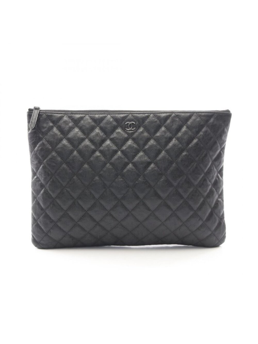 Chanel Clutch Quilted Black Leather